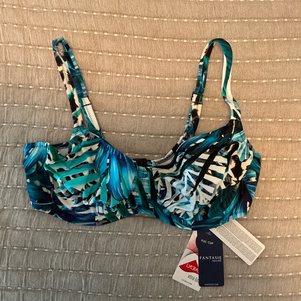 Fantasie “Kabini Oasis” Underwire Bikini Top 36DD NWT
